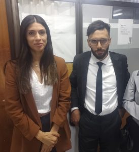 Fiscal Antonella Córdoba y abogado Esteban Bustos
