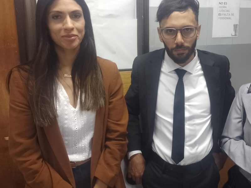 Fiscal Antonella Córdoba y abogado Esteban Bustos