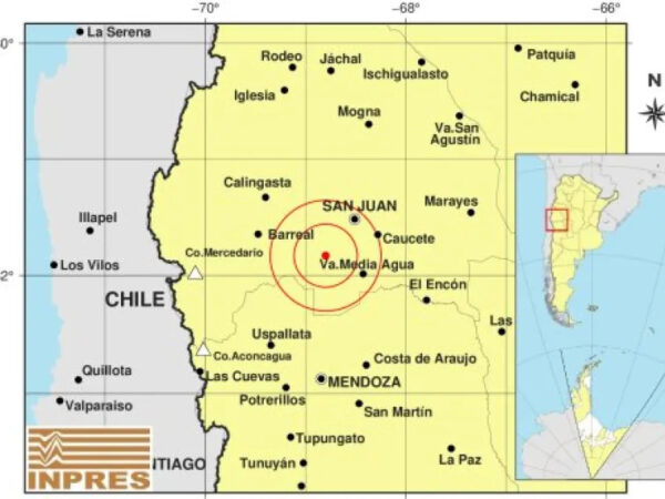 Un fuerte temblor de 4° sacudió a San Juan con epicentro en Sarmiento