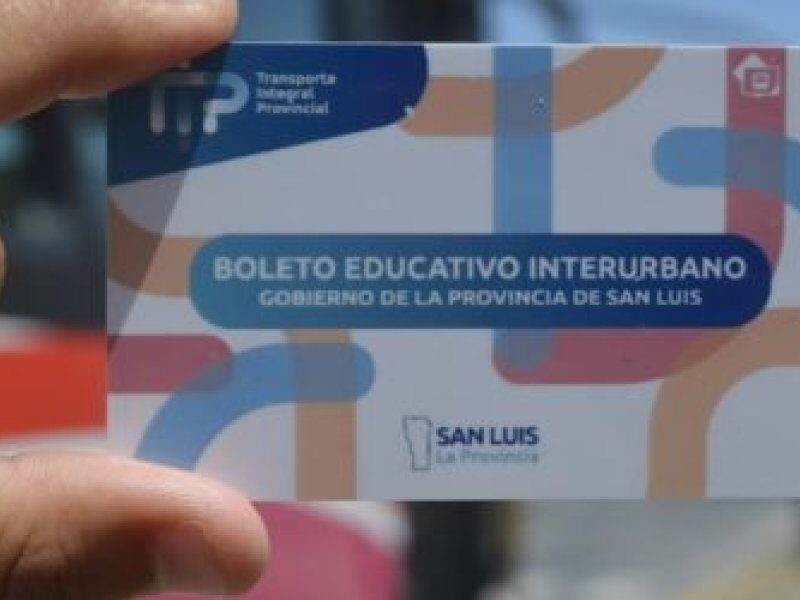 San Luis continúa con la entrega del Boleto Educativo Interurbano para estudiantes y docentes